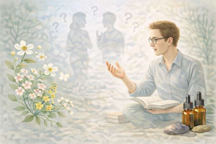 De Uitlegger Bachbloesems bij Fawning