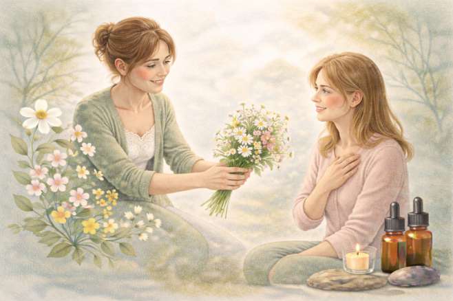 De Gever Bachbloesems bij Fawning